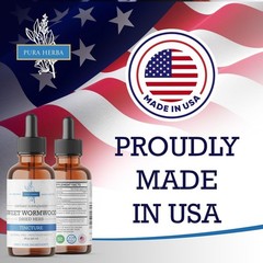 Organic Sweet Wormwood Liquid Drops – Natural Parasite Cleanse and Gut Detox Sup
