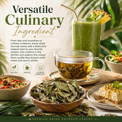 Dried Soursop Leaves – Natural Graviola Soursop Tea Leaves, Hojas de Guanabana