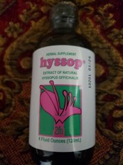 HYSSOP EXTRACT 4.oz. ALCOHOL FREE!!!