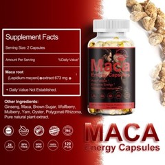Black Maca Capsule -Testosterone Booster, Muscle Health, Supports Desire Stamina