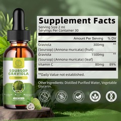 Soursop Graviola Liquid Drop for Cell Support & Regeneration, Immune Boost