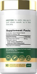 White Kidney Bean Extract Carb Blocker | 6000mg | 200 Capsules | by Carlyle