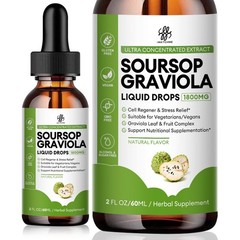 Soursop Graviola Liquid Drop, High Absorption,for Immune Support & Digestive
