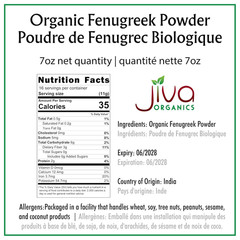 Organic Fenugreek Powder 7Oz Bag – Gluten Free, Non-Gmo, Methi Powder, Pure, Raw