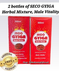 × 2 Seco Gyiga Herbal Mixture for Male Vitality (MEN ONLY) – 500ml