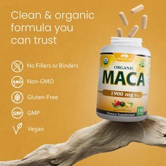 NaturaLife Labs Organic Maca Root – Black, Red & Yellow 150 Count (Pack of 1)