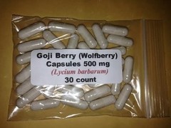 Goji Berry (Wolfberry) Capsules (Lycium barbarum) – 500 mg – 30 ct