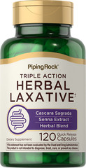 Herbal Laxative Capsules | 120 Count | Non-GMO, Gluten Free | By Piping Rock