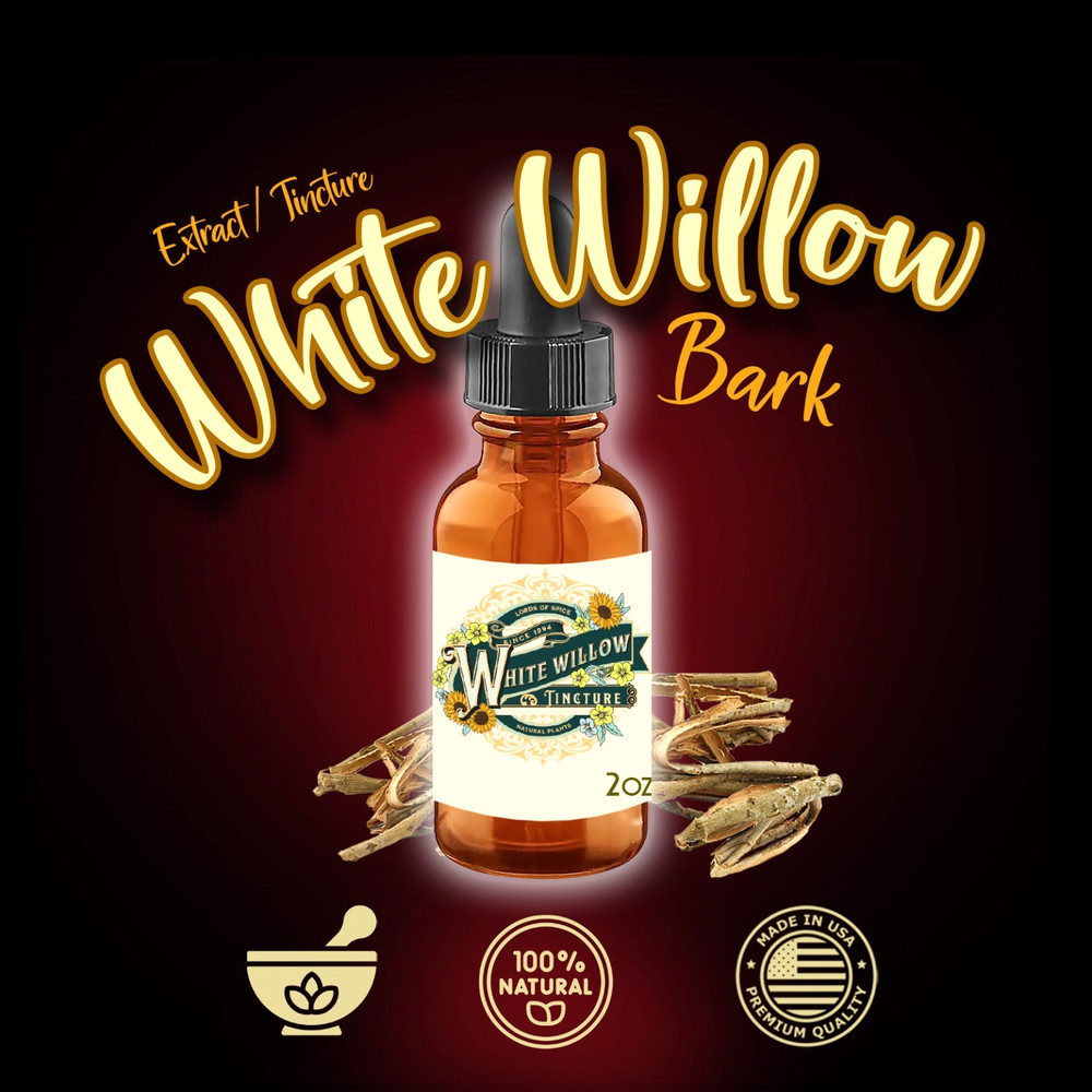 White Willow Bark Extract – 1:3 Potency – Concentrated Liquid Drops – USA