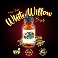 White Willow Bark Extract – 1:3 Potency – Concentrated Liquid Drops – USA