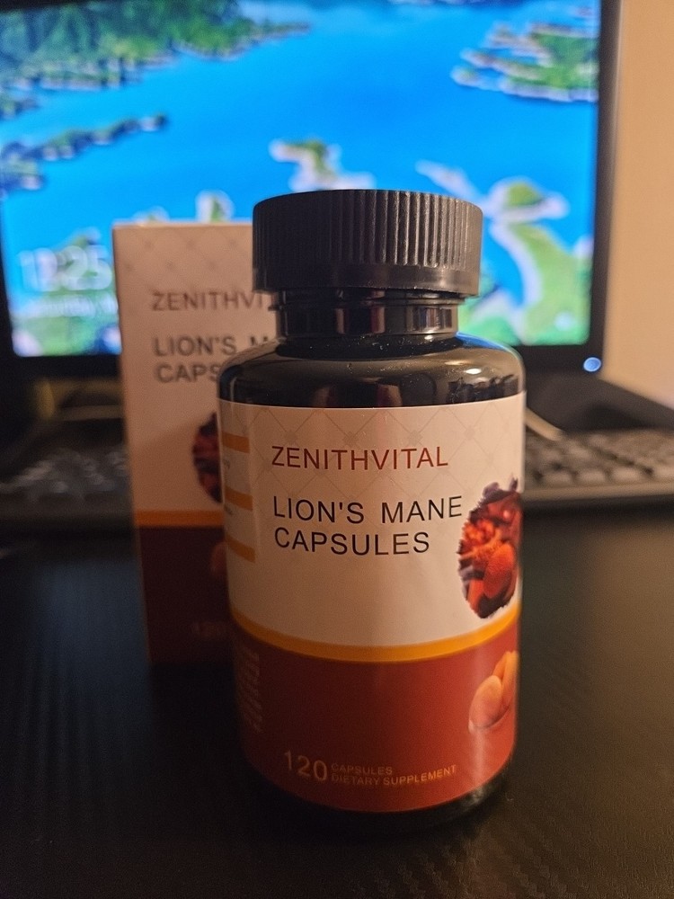 Lion’s Mane Mushroom Supplement 1300mg, 120 Capsules. Exp: 03/2028