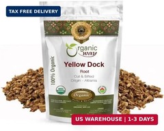 Organic Way Yellow Dock Root Cut & Sifted (Rumex crispus) Herbal Tea – European