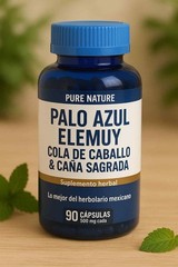 Palo Azul, Elemury, Horsetail & Sacred Cane-Herbal Supplement 90 Capsules 500mg