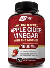 Apple Cider Vinegar 120 Capsules with The Mother Extra Strength Weight Loss Pill