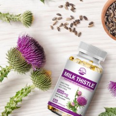 Milk Thistle Extract 1000MG Liver Cleanse Support 120 Capsules W/ Dandelion Root