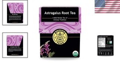Caffeine-Free Organic Astragalus Root Tea – OU Kosher, 18 Tea Bags for Wellness