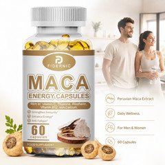 FIDERNIC Maca Root 60 Capsules Peruvian Maca Extract Men Women Supplement