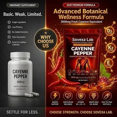 Cayenne Pepper Supplements 240 Count Softgels Cardiovascular Heart Health