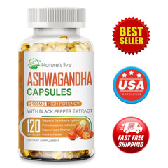 Ashwagandha 2100mg – 240 Veggie Softgels – Improve Stress & Anxiety Relief