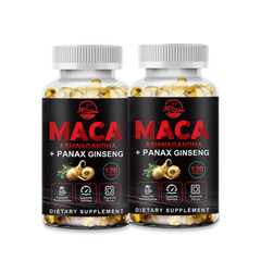 Organic Maca Root Capsules 10000mg, Peruvian Maca Extract for Men & Women 120pcs