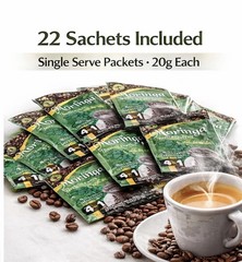 Moringa Herbal Coffee 4-in-1 22 Sachets Reishi Shiitake Nutrition, Detox,Energy