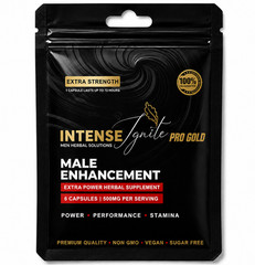 Intense’Ignite Pro Gold Fast Acting Male Performance Herbal Supplement -12 Pills