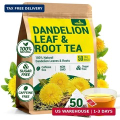 Dandelion Leaf & Root Herbal Tea-Caffeine-free, 50 Teabags | Dandelion Tea Bags