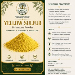 KAMGA Botanicals Yellow Sulfur (Brimstone) Powder 50g 100% Natural