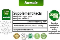 Organic India Haritaki Capsules 2250MG, Rejuvenation, Improving Digestion