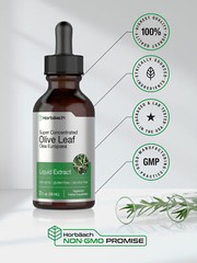 Olive Leaf Extract Liquid | 2 fl oz | Alcohol Free, Vegetarian | by Horbaach