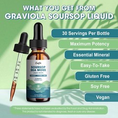 Soursop Bitters Liquid Drops With Sea Moss, Turmeric, Black Pepper 60ml