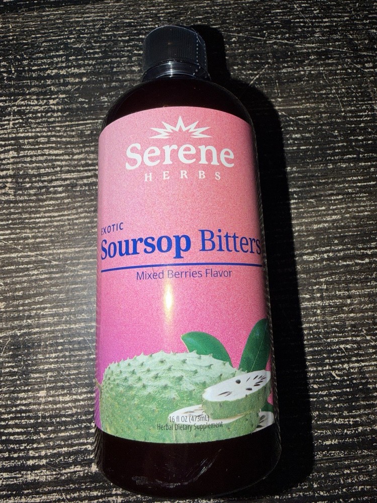 Serene Herbs Soursop Bitters Mixed Berry 16 fl oz Liquid Supplement