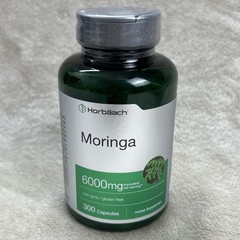 Moringa Oleifera Capsules | 6000mg | 300 Count | Non-GMO Horbaach (EXP 05-2028)