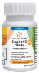 Berberine HCL 98% pure Extract + Banaba Leaf Extract For Control Blood Sugar
