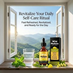 Wild Mullein Drops for Lungs – 2 fl oz | Powerful Lung Support & Cleanse, Natura