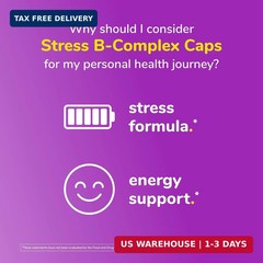 Twinlab Stress B-Complex Caps – Energy Support Supplement with Vitamin B12 and B