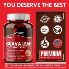 Guava Leaf Guajava 95% Piperine Extract Powder 10050mg Capsules – 90 Count