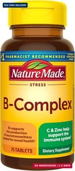 Nature Made Stress B Complex with Vitamin C and Zinc, B Complex Vitamins for Wom