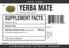 Yerba Mate Extract Powder 10:1 Stimulant Energy Booster Fat Burn Immune Support