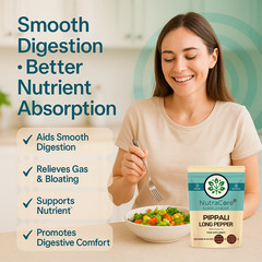 Pippali Capsule (Long Pepper)-6000mg (90%Piperine)-Heartburn &Indigestion-90Caps