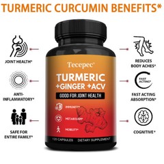 Turmeric & Ginger with Apple Cider Vinegar – Immune & Metabolism Support