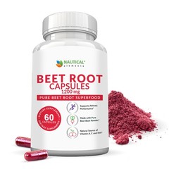 Beet Root Capsules – 1200mg Per Serving – 60 60 Count (Pack of 1)