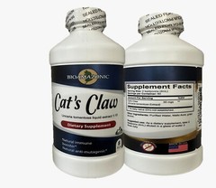 CATS CLAW bark herb LIQUID EXTRACT support,Arthritis, immune 8oz B+free te