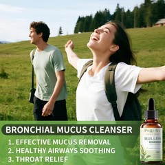 Mullein Drops for Lungs with Mullein Leaf, Thyme & Marshmallow Root – Lung Cl…