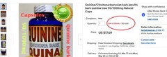 Quinine/Cinchona/peruvian bark jesuit’s bark quinine tree 90/1000mg Natural Caps
