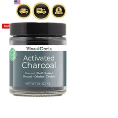 Virgin Activated Charcoal Powder, Coconut Shell Derived, Food Grade, 1.5 Oz G…
