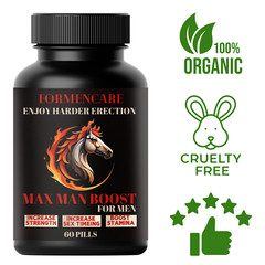NEW . 60 Powerful Capsules . Works In 10 Minutes. Herbal Supplement for Men