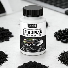 Ethiopian Black Seed Oil Softgels |4.64% Thymoquinone |Gluten-Free, capsules 60
