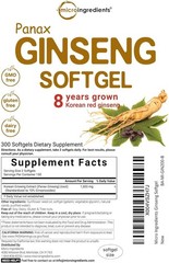 Micro Ingredients Red Panax Ginseng Supplement 300 300 Count (Pack of 1)