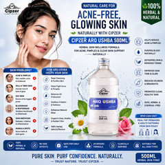 Cipzer Arq Usbha 500 ML | Effective For Skin Disorders, Reduces Acne & Pimples